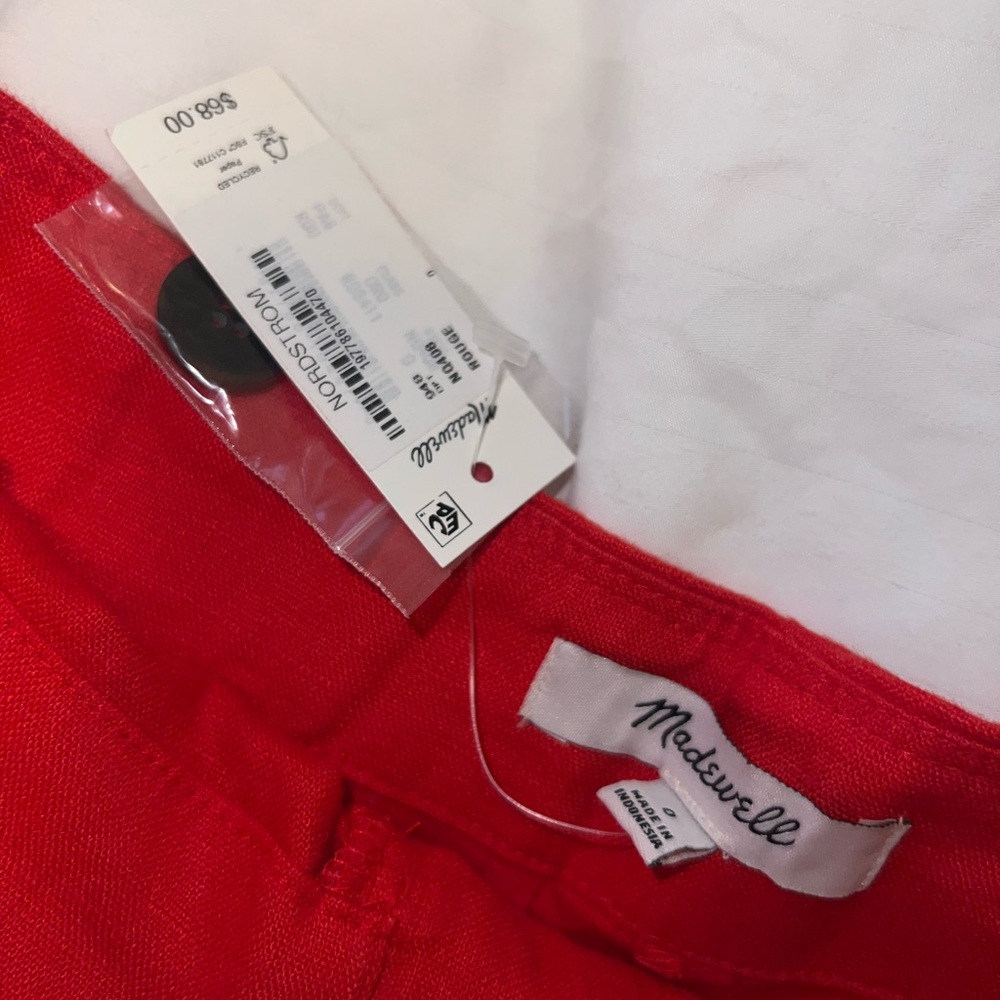 Madewell Clean Button Tab Linen Shorts - Picture 4 of 5
